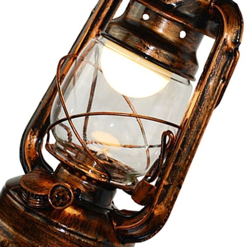 Vintage LED Wall Lamp Retro Kerosene Wall Light Barn Lantern European Rustic Ant - Picture 8 of 8