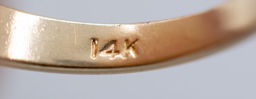 (MA5) Ladies 14K Yellow Gold Diamond Wedding Band .84 ctw 3.2 Grams Size 5 - Picture 6 of 7