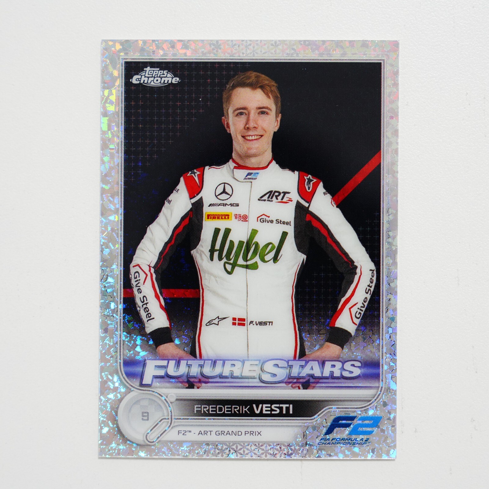 2022 Topps Chrome Formula 1 Mini-Diamond Refractor /299 Frederik Vesti #85