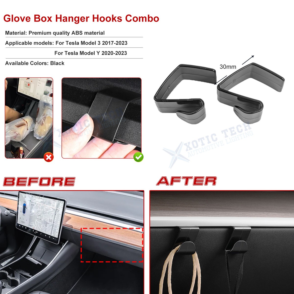 Purse hook for 2024 car glove box