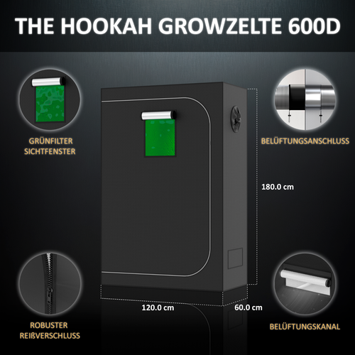 GrowZelt Growbox Deluxe D600 Grow Box Zelt Zuchtzelt Anbauzelt Pflanzenzelt Tent - Bild 25 von 159