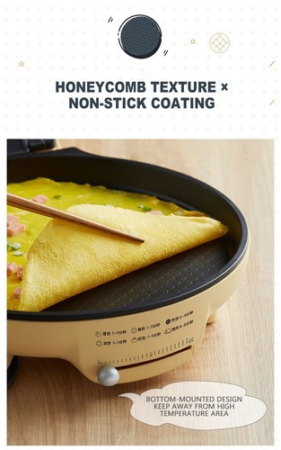 Bear Electric Crepe Maker Pancake Baking Pan BBQ Grill Plate Machine Tool 1500W - Picture 2 of 12