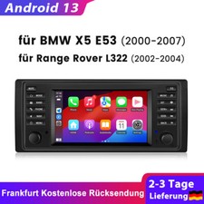 7" Autoradio Carplay Android 13 GPS Navi WIFI BT SWC DAB+ 64G Für BMW E39 X5 E53