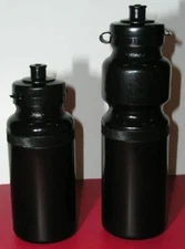 Single Black LDPE Plastic Water Bottle 28oz. 750ml 