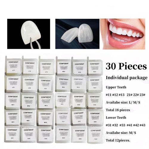30Size Dental Composite Porcelain Veneers Resin Light Cure Anterior Teeth Veneer - Picture 1 of 15