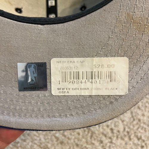 Golden State Warriors New Era 9Fifty Black Blue Adjustable Snapback Hat - Picture 11 of 16