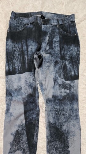 HUE Blue Acid Wash High Rise Stretch Jegging Jeans Größe Large 32x29 - Bild 6 von 12