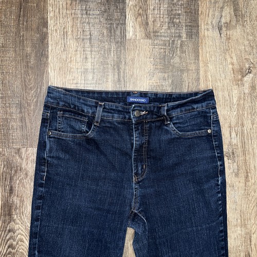 Pantalones de mezclilla Bandolino para mujer 8 Caroline ajustados rectos elásticos tiro medio talla 10 - Imagen 4 de 9