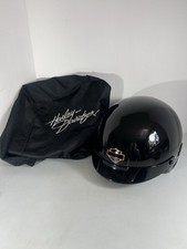 Medio casco Harley-Davidson HD-S1V protector solar negro brillante con bolsa de transporte mediana