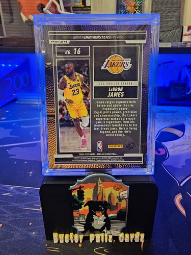 Tarjeta Lebron James y Jordan 1 caja de sombra de zapatos - 2024 Prizm Jam Masters #16 Lakers - Imagen 6 de 7