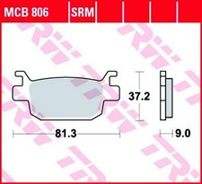 TRW MCB806SRM Bremsbeläge Satz Hinten