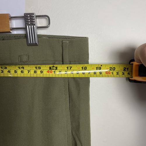 Vintage Army Pants Men's Khaki Trousers 97 Olive Green Wool Polyester 1992 Vic - Bild 5 von 7