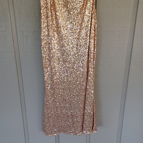 Badgley Mischka Damen Pailletten One Shoulder Kleid Übergröße 22 Kurzarm - Bild 3 von 17