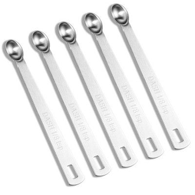 5 Pcs 1/8 Teaspoon Measuring Spoons Mini 11cm*1cm/4.3*0.39inch, 1/8tsp