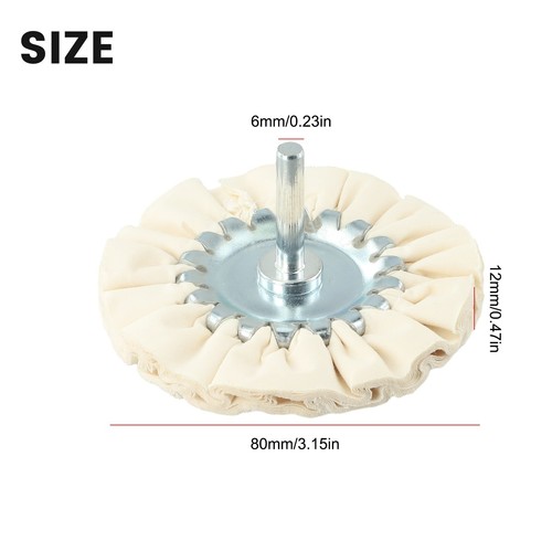 Buffing Wheel 80mm 3inch Cotton Airway Polishing Wheel White High Quality - Picture 4 of 24
