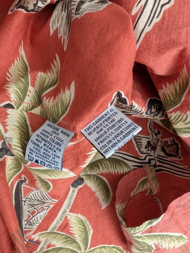 Camisa Hawaiana Reyn Spooner Para Hombres 2XL XXL Roja Floral Isla 100% Algodón Aloha - Imagen 14 de 15