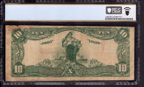 1902 DB $10 FIRST NATIONAL BANK NOTE CANTON MISSISSIPPI PCGS B CHOICE FINE F 15 - Picture 2 of 4