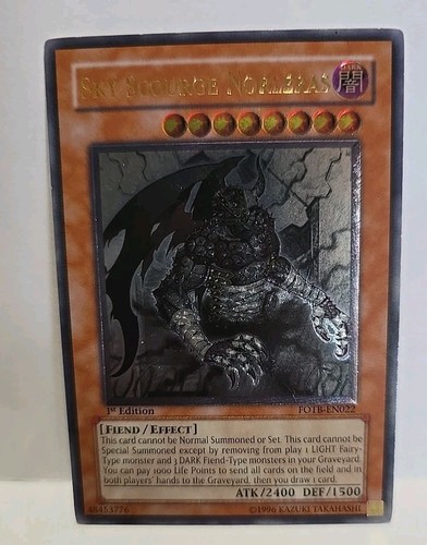 YUGIOH SKY SCOURGE NORLERAS ULTIMATE EXCELENTE FOTB-EN022 1ª EDICIÓN - Imagen 2 de 3