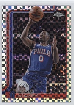 2025-26 Topps Chrome X-Fractor Tyrese Maxey #185 0y2q