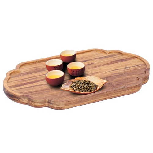 Simple Tea Tray Bamboo Tea Serving Tray Dish Saucer Home Office Kitchen Utensil - Picture 4 of 12
