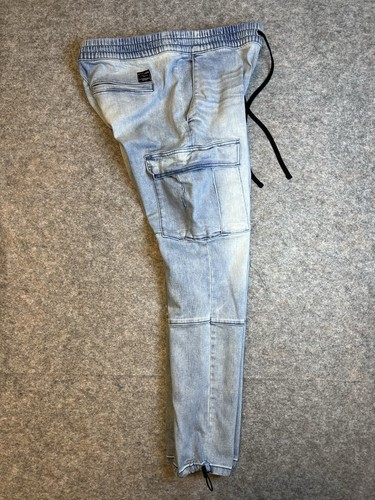 Pacsun Hose Herren Gr. L Blau Cargo Jogger Utility Kordelzug Stretch Wandern - Bild 11 von 11