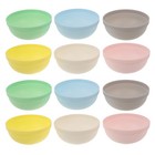  12pcs Baby Feeding Bowls Plastic Salad Serving Bowl Fruit Tray Breakfast