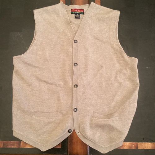 Vintage 90s Jos A Bank Merino Wool Vest Sweater M - Bild 1 von 10