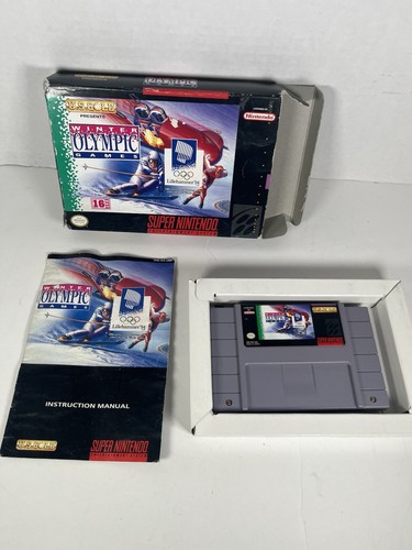 Winter Olympic Games SNES Super Nintendo Complete In Box CIB - TESTED  - Picture 3 of 8