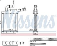 Wärmetauscher, Innenraumheizung NISSENS 707279 für SHARAN (7N1, 7N2) 2 2015-