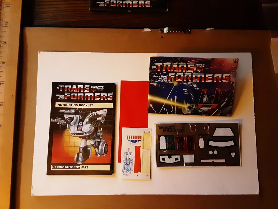 Lote de caixa G1 1984 Sunstreaker, Sideswipe, Jazz com instruções. Boas caixas. Sem brinquedos. - Imagem 3 de 4