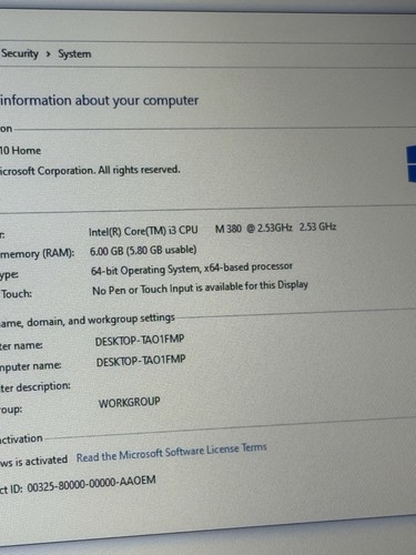 Fujitsu Lifebook AH530 Core i3 6GB 250GB Windows 10 Faulty Battery No Charger - Picture 11 of 12