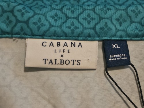 CABANA LIFE X Talbots Sleeveless Dress Cover Up UPF 50 Blue Teal Size XL - Picture 4 of 6