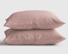 NWOT Quince Set 2 Linen Standard Shams Dusty Mauve