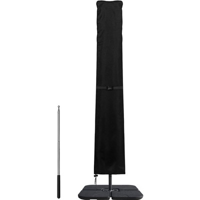 Schutzhülle für Ampelschirm mit Stange, Ø 400 cm / 300 x 300 cm, Schwarz, , W...