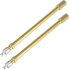 2pcs 140mm/5.51" Long Brass Auto Tire Valve Extension Adaptor Air Tyre Stem Exte