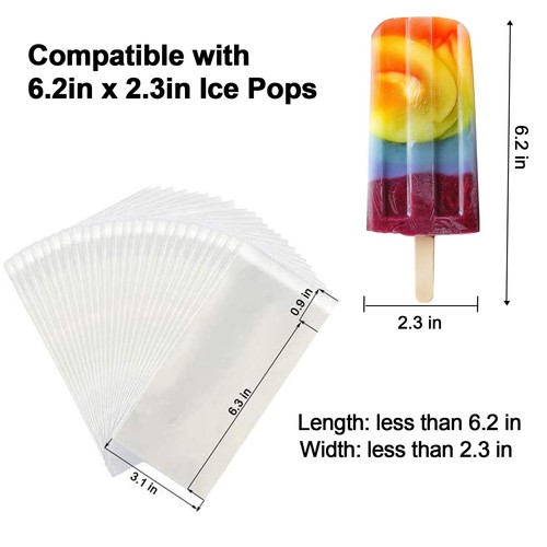 Miaowoof 200Pcs Popsicle Bags Sealable, Ice Pop Bags For Ice Cream, Se - Picture 4 of 8