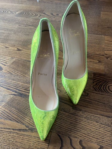 Christian Mint Louboutin PIGALLE FOLLIES 100 PATENT Heel 39