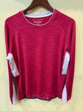 Coolibar Men's Ultimate Long Sleeve Rashgaurd UPF 50 New L Burgundy Stretch