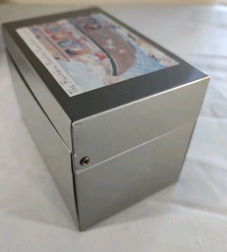 Caja de recetas vintage 3 X 5 caja de tarjetas de índice de metal 3 X 5 caja de tarjetas de índice - Imagen 3 de 9