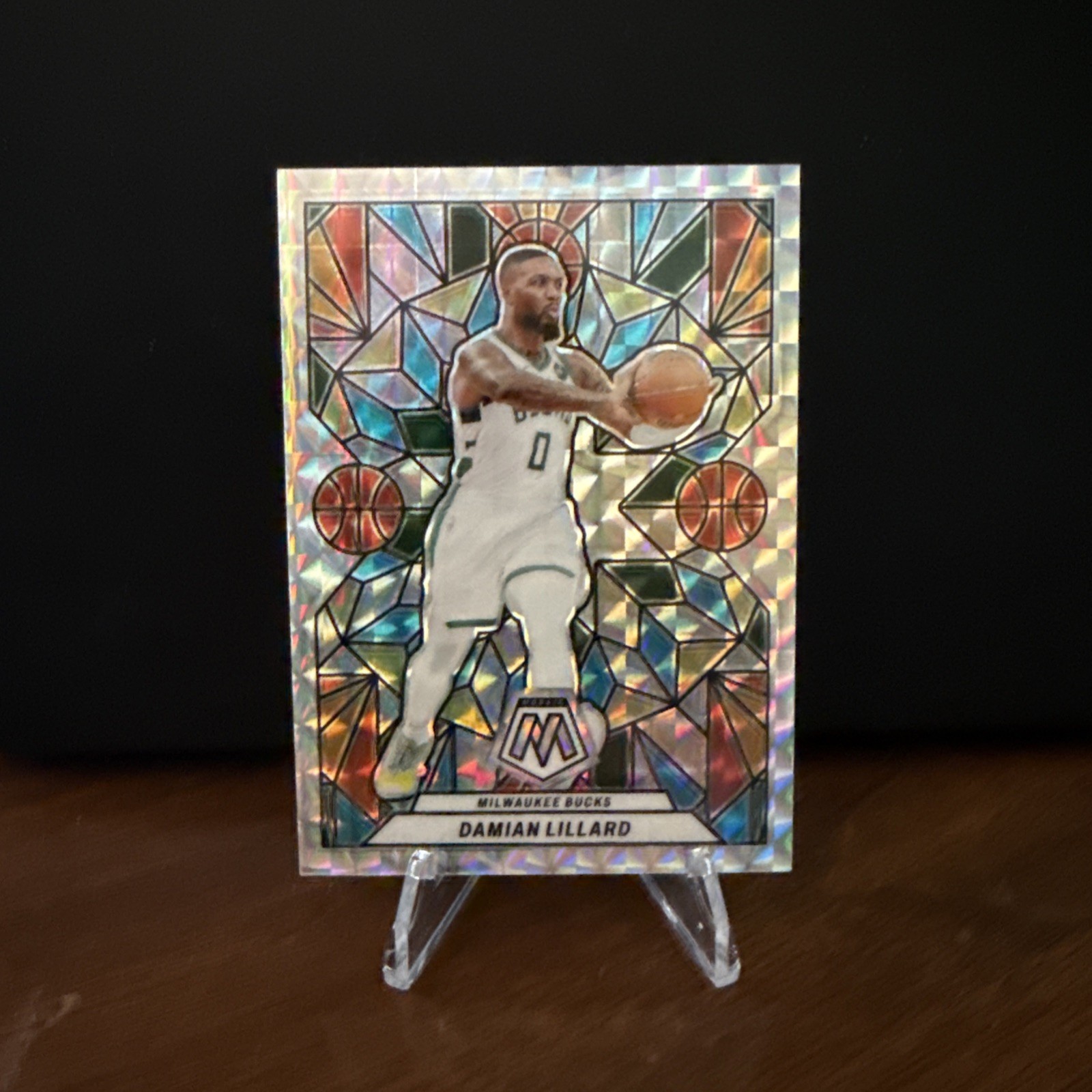 2023 Mosaic Damian Lillard Stained Glass Prizm SSP
