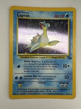 Lapras 10/62 Pokémon Card TCG Holo Holographic Rare Vintage / 1999
