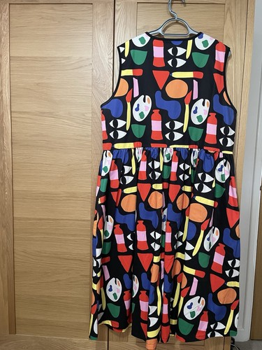 Lazy Oaf Art Block Gilet dress RRP £98 XXL - Picture 8 of 9