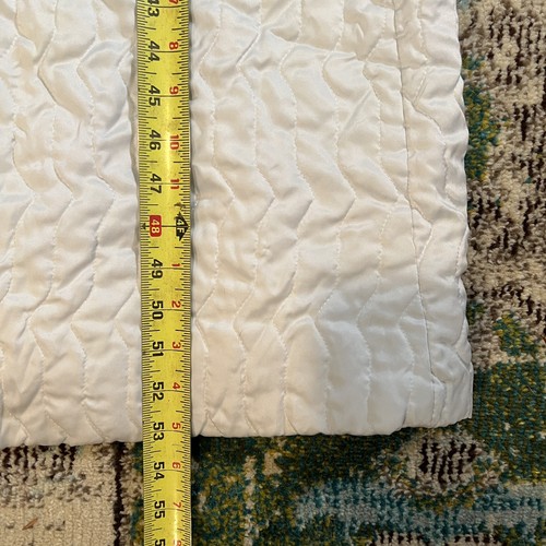 Vintage 60s Christian Dior Quilted Long Robe Small Puffy White Lace Full Length - Bild 7 von 14