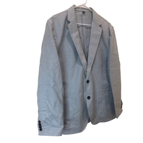 J. CREW Thompson Blazer Mens 42 Slim Blue Linen Cotton 2 Button NWT Sport Coat - Picture 2 of 6