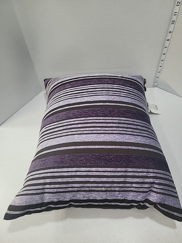 Pier 1 Imports Purple Striped Throw Pillows Set Of 3 Zipper Closure 14" x 19" - Picture 8 of 10