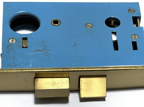 Vintage Baldwin Mortise Deadbolt Entrance Blue Case 2-3/8” Backset Lock - Picture 4 of 6