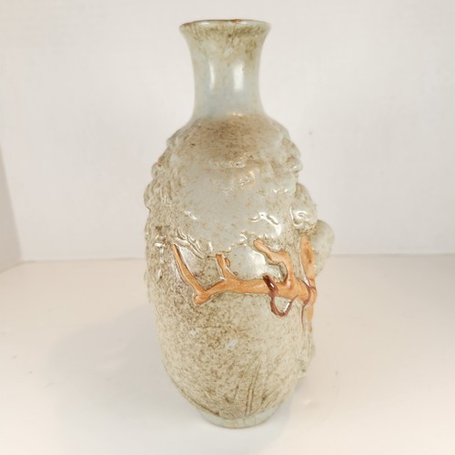 Rustic Ceramic Vase Tree Trunk Birds 9" Tall Votive Holder Decor Vintage Finch - Picture 18 of 19