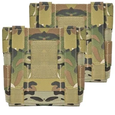 MOLLE Side Plate Pouch Set, Tactical Vest Cumberbund Plate Carrier, Pack of 2
