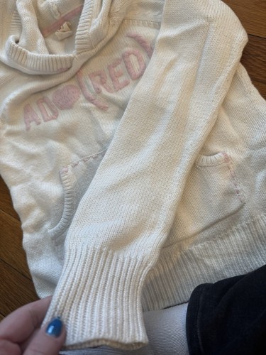 Gap Girls Red Line Ado(red) White Hoodie Size 10 2007 Pullover - Picture 15 of 22