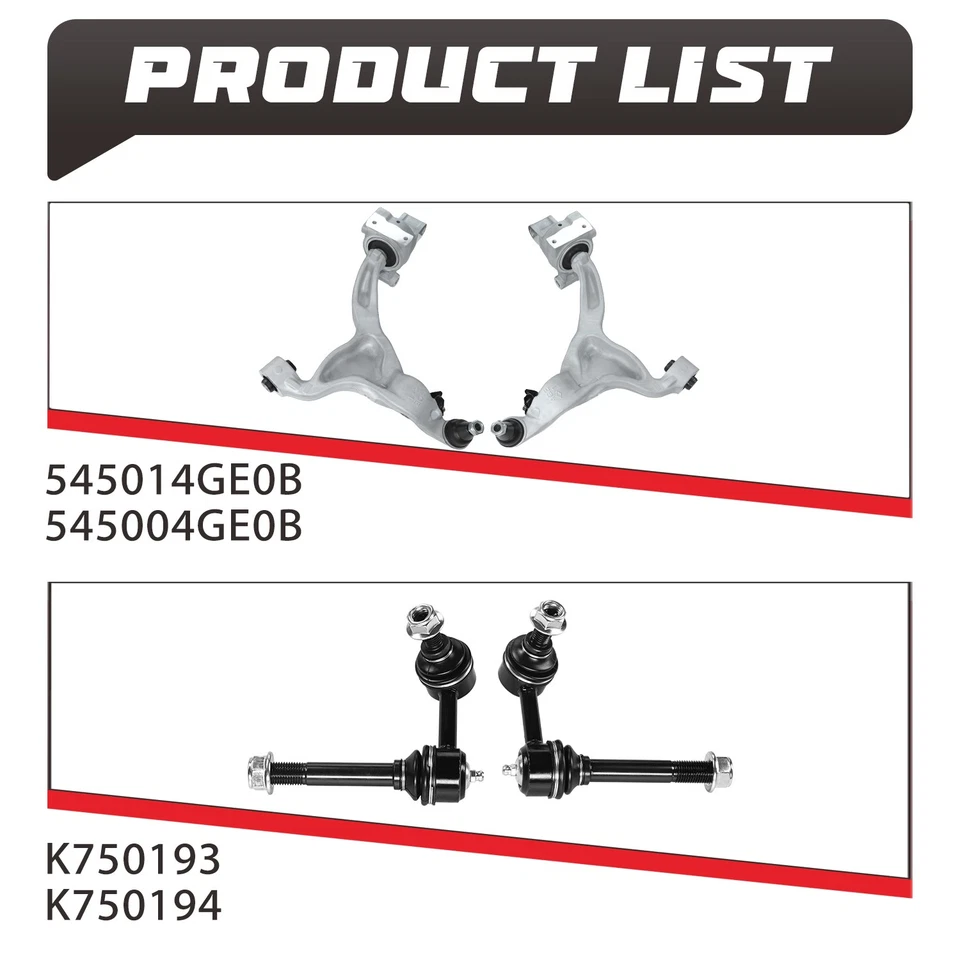 Звено стабилизатора подвески передних нижних рычагов управления для Infiniti Q50 Q60 RWD 2014-2019 2020 годов выпуска - Изображение 4 из 4